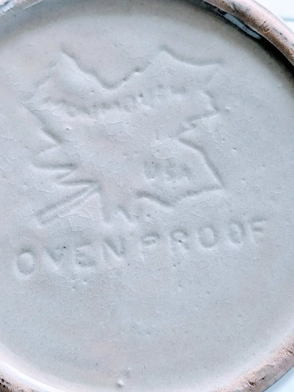 VTG Flour Monmouth USA Stoneware Crock Brown Dipped Bean Pot Jar Maple Leaf